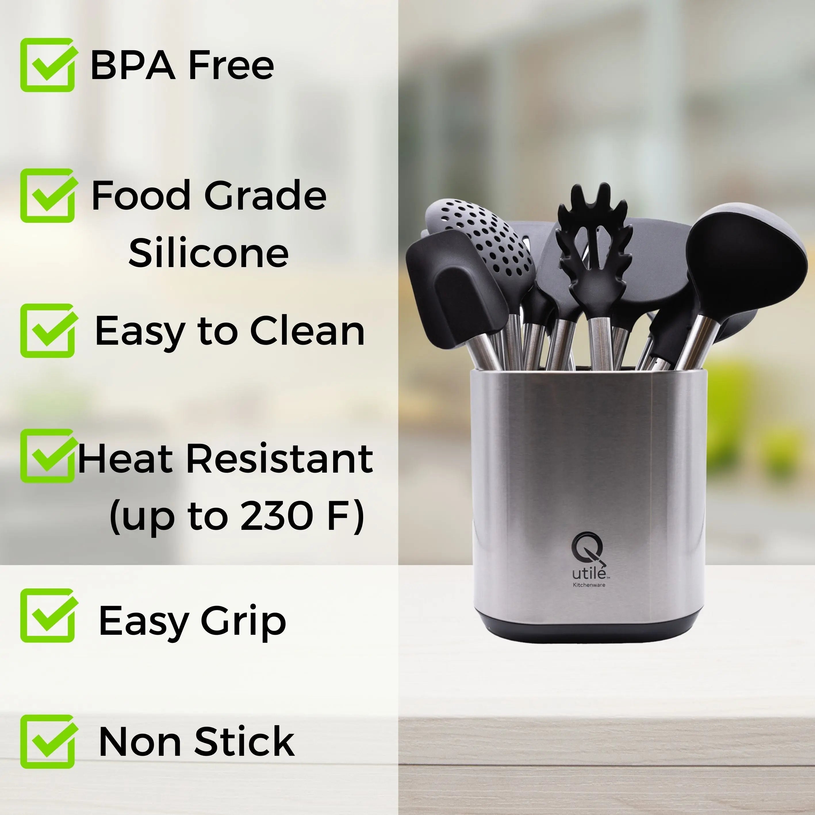 Heat Resistant Cooking Utensils Set Easy To Clean BPA Free Kitchen Utensils  Set For Cooking - Buy Heat Resistant Cooking Utensils Set Easy To Clean BPA  Free Kitchen Utensils Set For Cooking