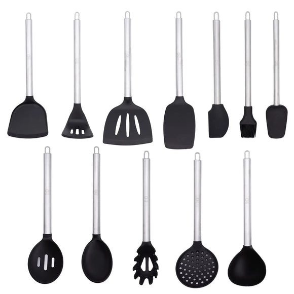 Utilé 13pc Silicone Cooking Kitchen Utensils Set with Holder Quantum Living