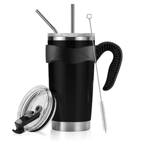 Utile 20oz Insulated cup with handle, straws and lid Utile