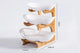 Utile 3 Tier White Bowl with wood rack Utile