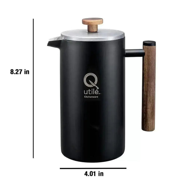 Utile 34oz Black Stainless Steel French Press Utile